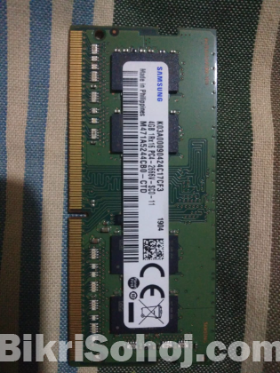 Samsung DDR4x 4GB Laptop Ram 2400 Bus speed.